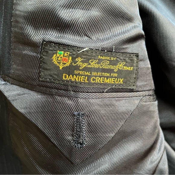 Loro Piana Daniel Cremieux Navy Stripe Suit Jacket Blazer Size 42L - Picture 3 of 14